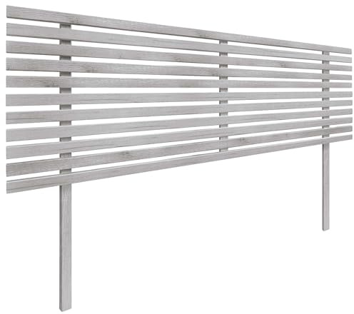 DHOME Testiera in Legno Riciclato DM con Gambe Stile Giapponese Letto Pallet Supporti inclusi (Artico, 160cm)