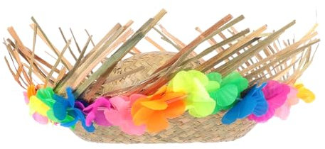 COLLBATH 1Stk Hut im Hawaiian ischen Stil Sombrero hawaiianischer Hut hawaiianisches Kostüm Lei-Hula- Masquerade sommeroutfit Kleider Dekoration er lei Stroh männer kostüm