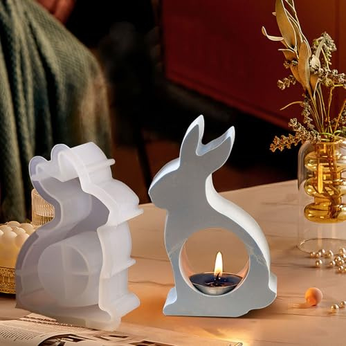 Stampo Silicone Pasqua Coniglio, Stampo Coniglio Pasquale Candele Pasqua, Stampo In Silicone Per Candele Coniglietto Pasquale Per Realizzare Candele Profumate, Decorazioni Pasquali Per La Casa