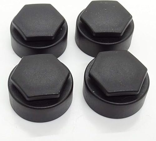 Partsdealers Wheel Nut Covers - Durable Bolt Covers Caps (4, Matt Black, 25mm Locking)