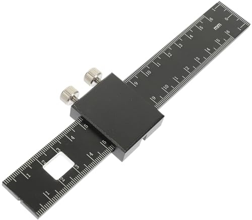 DOITOOL Regla Metálica Ajustable Para Carpintería Medidor Deslizante Marcas Métricas Imperiales Herramienta Duradera y Precisa Para Marcado Trabajos
