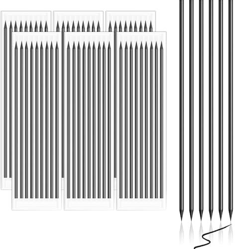 Jyvex Matita da carpentiere, 2,8 mm, per matite da carpentiere, mine di ricambio impermeabili Pica Dry, pennarello solido con foro profondo (nero)