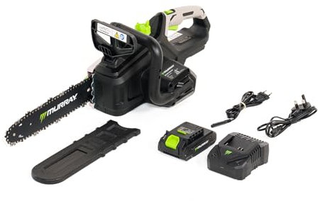 Murray Motosega Senza Fili 20V MU-BAT-CS30-KIT – Barra & Catena 12, Funzione SDS, Doppio Freno – Impugnatura Tonda, Finestra Olio – Incluso Batteria 4Ah & Caricabatterie