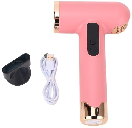 Secador de pelo inalámbrico profesional 100000RPM 15000mAh USB recargable secador de pelo de viaje con boquilla para mujeres hombres niños hogar salón dormitorio viajes al aire (Rosa)