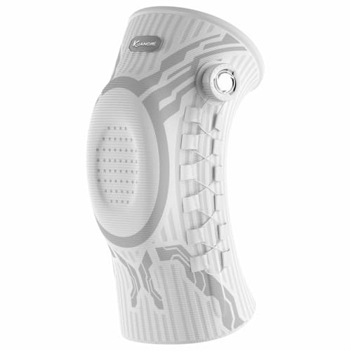 Kuangmi Kniebandage mit Drehknopf (verstellbar) - Für Schmerzlinderung, Sport, Gelenkrehabilitation und den Alltag, W-L-M