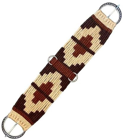Cheval’s Western Mohair Wool Horse Cinch, Saddle Cinch with Stainless Steel Buckles, Breathable & Durable Equestrian Tack for Trail Riding, Barrel Racing, Roping, Rodeo Gear- Multicolor