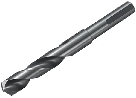 sourcing map 15mm Drill Bit 1/2 Reduced 3-Flat Shank M2 High-Speed Steel | Nitriding Black 135° Bits for Hard Metal Stainless Steel