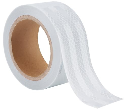 YiliYa Cinta Reflectante Adhesiva Blanca 5cm*10m Tiras Reflectantes Adhesivas Res Istente Al Aguapegatinas Para Coche Camión Motocicleta Bicicleta Remolque Camper
