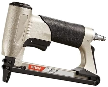 MJMLUCK Agrafeuse pneumatique sans Huile MT8016 et MT8016LN, cloueuse pneumatique 21GA, agrafeuse à Fil Fin pour agrafes de 6 à 16 mm de Longueur (Nez Court) (Nez Court Unicolore)