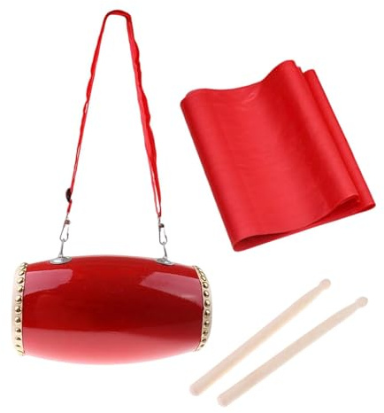 JWQFBC Tambour de Taille Traditionnel Chinois, Jeu éducatif, Tambour à Main
