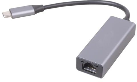 AMISENK Adaptateur USB C vers RJ45 Ethernet 10 Gbit/s Port Gigabit en aluminium Transfert de données rapide pour ordinateur portable PC Convertisseurs Ethernet Gigabit Type C