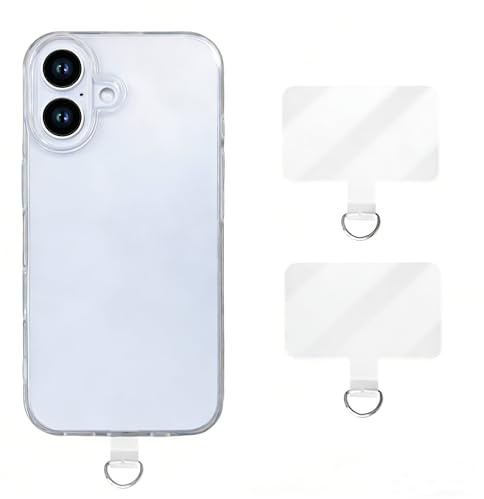 Anfire Mobilbandshållare 2 stycken, ultratunn, hållbara mobiltelefonband, universella kuddar [utan lim], multifunktionella snoddar, telefonpatch för alla standardmobiltelefonfodral, brett transparent