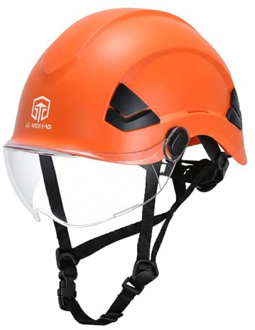 Schutzhelm Baustelle belüftet, bauhelme Erwachsene mit EN 397 Industriehelm, ANSI Z89.1 zugelassene arbeitshelm für Industrie und BAU Orange