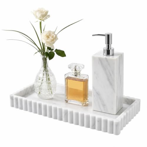 Vassoio Bagno, Vassoio Portaoggetti 24 x 10 cm, Silicone Vassoi Decorativi Antiscivolo, Svuotatasche Ingresso Organizer Da Bagno e Da Cucina Per Sapone, Articoli Da Toeletta, Profumi e Gioielli