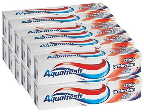 Aquafresh Triple Protection Fluoride Toothpaste Family Size 100ml X 12