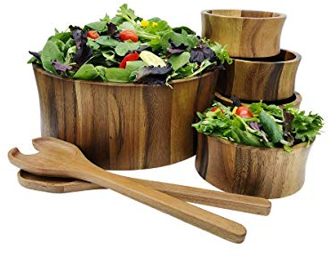 Kalmar Home 328C-7 - Ensaladera Extragrande con Cuencos para Servir y para Individuales, 7 Unidades