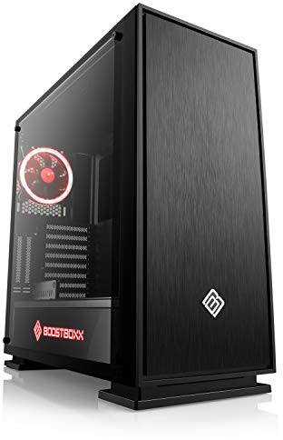 Gaming PC-Gehäuse Cronos Window - Midi-Tower, RGB Beleuchtung (inkl. Steuerung), Glas-Seitenteil, vormontierte Lüfter, E-ATX, ATX, Micro-ATX, Mini-ITX, schwarz