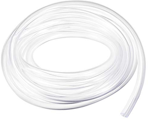 sourcing map PVC Tuyau Tube 6mm(0.23) ID x 8mm(0.31) Diamètre Exterieur 3 Mètres Transparent Vinyle Tubes Plastique Flexible Eau Tuyau