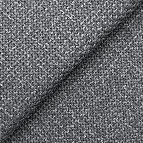 DESHOME Gaia - Meterware Stoff für Polster, schmutzabweisend, wasserabweisend, strapazierfähig, Meterware für Sofa, Stuhlkissen, Dekokissen (Dunkelgrau, 1 Meter)
