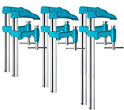 Lot de 6 Serre-joints à pompe SUPER EXTRA 40 (x2), 60 (x2),et 80 (x2) cm section 35 x 8 mm saillie 107 mm