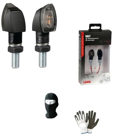 COMPATIBILE CON KTM LC4 640 SM VERNICIATO A.E. COPPIA DI FRECCE A LED OMOLOGATE PER MOTO LAMPA FRECCIA SPORTIVA MICRO 12V NERA CON LUCE ARANCIO 36X18 MM