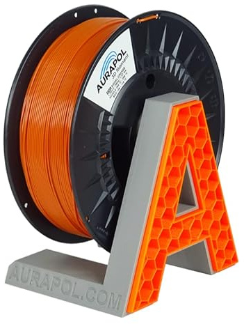 AURAPOL ASA Filament 1.75 mm, 850 g 3D Drucker Filament mit Präzision 1,75 mm +/- 0,02 mm, Premium 3D Filament kompatibel mit den meisten FDM(FFF)-3D-Druckern und 3D-Stiften, Orange