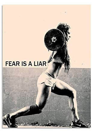 REYTOL Gewichtheber Mädchen Fitness Inspirierende Poster sexy Mädchen Hantel Übung Wand Bilder Fitness Sport Canvas Bild Fitnessstudio Home Deko Geschenk （Kein Rahmen）