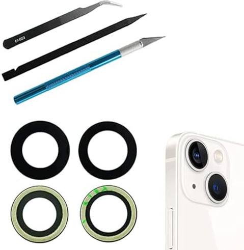 PeiDog Sapphire 13 Mini / 13 Back Rear Camera Lens Replacement compatible for iPhone 13/13 Mini, Anti-Lens Scratch & Waterproof, with Professional Repair Tool Kit