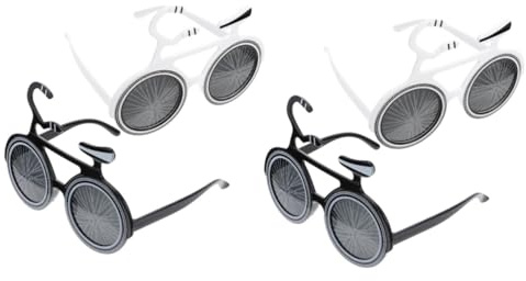 Toyvian 4 Stück Fahrradbrille Neuheit Partybrillen Lustige Brille Weihnachts- Party-kostüm-brille Gläser Für Die Weihnachtsfeier Lustige Partybrillen Zubehör Mode Kind Plastik
