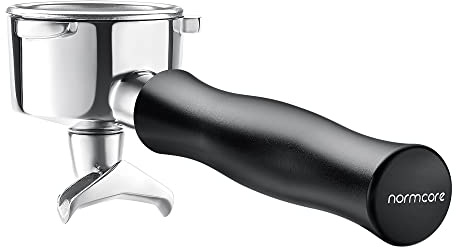 Normcore 54mm Double Spout Portafilter with Basket - Anodized Aluminum Handle and 18g Basket - Fit 54mm Breville/Sage Machines