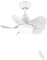 CJOY 57CM Ventilador de Techo con Luz, Blanco Ventilador de Techo con Luz Silencioso de 5 Palas,LED Tri-Color Regulable por Temperaturas,Motor DC Reversible Silencioso de 6 Velocidades