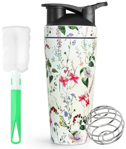 HNCY 750ml Shaker Edelstahl, Steel Shaker Proteinshake Edelstahl mit Kugel