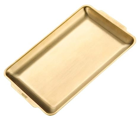 GRIRIW Stainless Steel Grill Tray Sushi Serving Plate Rustproof Kitchen Pan Baking Tray for Home Restaurant Outdoor