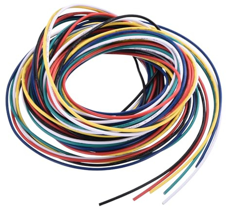 QUARKZMAN 22 AWG 0.3mm² Flexibel PVC Elektronik Kabel 3m, 1.5mm OD Verzinnter Kupferdraht für RC-Flugzeuge, Lastwagen, Auto, DIY Batterieklemmenkabel (6 Farben）