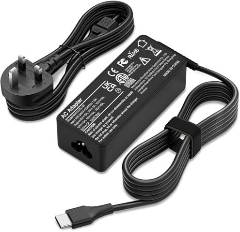 GBMGLRY Universal 100W USB C Type C 20V 5A Laptop Charger Adapter Compatible With Mac Book Pro/Air,Chromebook, Len ovo ThinkPad, Dell XPS, HP Chromebook and all device with port-UK