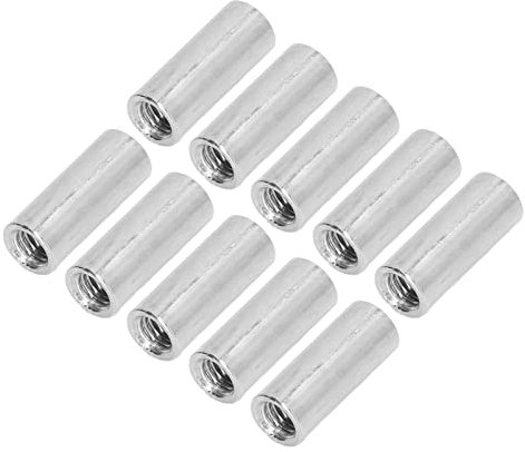 Runde M8-Überwurfmutter, 10 Stück Tor M8 X 1,25 L30 Mm Edelstahl-Packung Sechskant-Sortimentssätze Stahlmuttern Gewindehülsenstangen-Kit 12 Satz