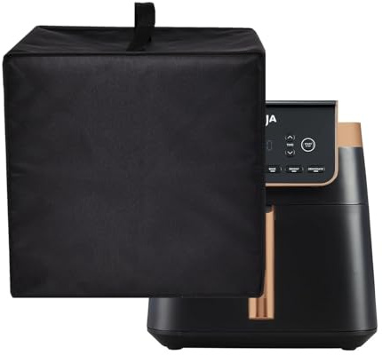 Hitzebeständige Wasser und Staubdichte Abdeckung für Ninja Heißluftfritteuse AF180EUCP/COSORI Heißluftfritteuse XXL Turbo Blaze, 6L Airfryer (Schwarz)