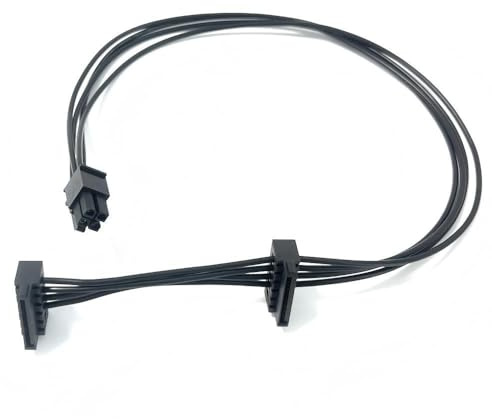 ZAHARA Cable sata Cable Alimentation sata pour Lenovo ThinkStation P720 30BA 30BB P620 30E0 30E1 P520 30BE 30BF 30BQ Stadia GGP120 30DC SATA 00XL268 5C10U58485 SATA Power Supply Cable (4P to 2)