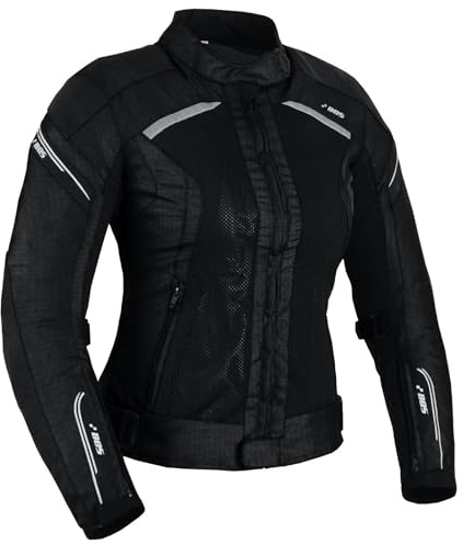BOSmoto Damen Motorradjacke für den Sommer – Leichte Textiljacke mit Protektoren für Roller und Touring,Damen Motorrad Sommer Textil Jacke