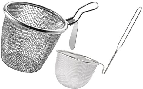 Colador de pasta, 1 Juego de colador de acero inoxidable, colador de malla fina, filtro for espaguetis, fideos, Pasta, patatas fritas, colador, cesta for Pasta, espumadera ranurada, cesta for Pasta