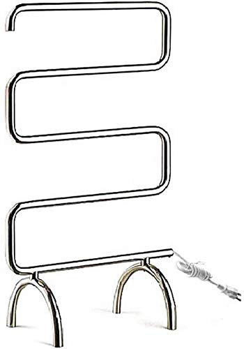 AISNXOQI Scaldasalviette Scaldasalviette Elettrico da Terra, 5 Bar in Acciaio Inossidabile Stendino per Lavanderia Scaldasalviette Elettrico Scaldasalviette a Parete Asciugamano Riscaldato Stendino