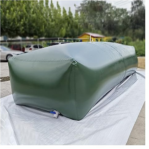 Depósito portátil de almacenamiento de agua suave de 50 galones para riego de granja al aire libre, plegable y barril de depósito de gran capacidad (verde)