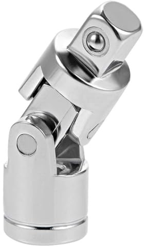 TA-VIGOR 3/8 Inch Drive Universal Joint Socket, Cr-V Spring Loaded Impact Swivel Adapter Set for Ratchet and Wrench, Chrome Vanadium Steel Socket Adapter for Automotive Repair and DIY