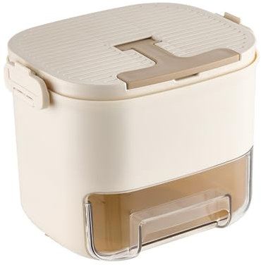 Whltzf Moules Glace À Double Couche avec Poubelle Rangement Couvercle Coup Presse Easy Press Cubes Plateau Capacité pour Les Glaçons Rangement Congélateur Maker pour Boire