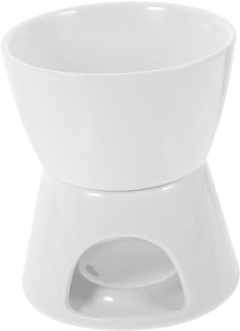LABRIMP 1 Juego Fondue de Cerámica con Tenedores y Vela para Derretir Chocolate Queso y Accesorios de Cocina para Fiestas y Reuniones Color Aleatorio Color Aleatorio