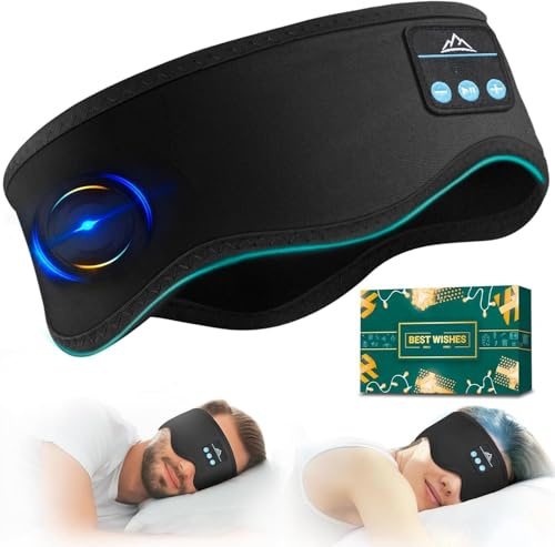 Love Eye Sleep Headphones, Bluetooth Sleep Mask, Eye Mask with Headphones, 100% Blackout Sleep Masks, Comfy & Washable Perfect for Sleeping, Travel, Nap, Yoga, Meditation, Unisex Gifts