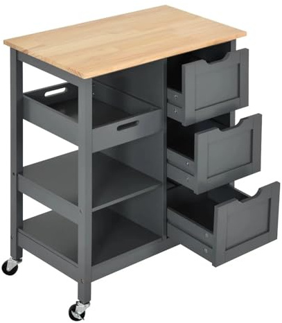Carrello da cucina Carrello da cucina Carrello da cucina per sala da pranzo, isola da cucina con spazio di archiviazione, carrelli per tè e caffè Carrello da cucina su ruote