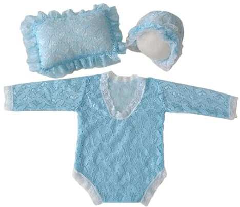PURPLELILY Neonato Puntelli Foto Cofano Tuta In Pizzo Posa Cuscino Bambino Fotografia Vestito Trasparente Principessa Pagliaccetto Costume Infantile Foto Puntelli Mobili Per Photoshoot