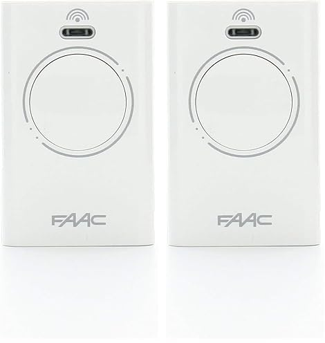 787007 FAAC Automazione Cancello Telecomando XT2 433 SLH LR Trasmittente 2 Canali Bianca 433 MHZ (Confezione da 2)
