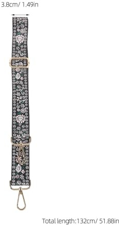 HINTRMENT Banjo Strap with Clips Sturdy Vintage Patterned Adjustable Strap with Comfortable Width and Easy Length Adjustment for Banjo and Mandolin Players